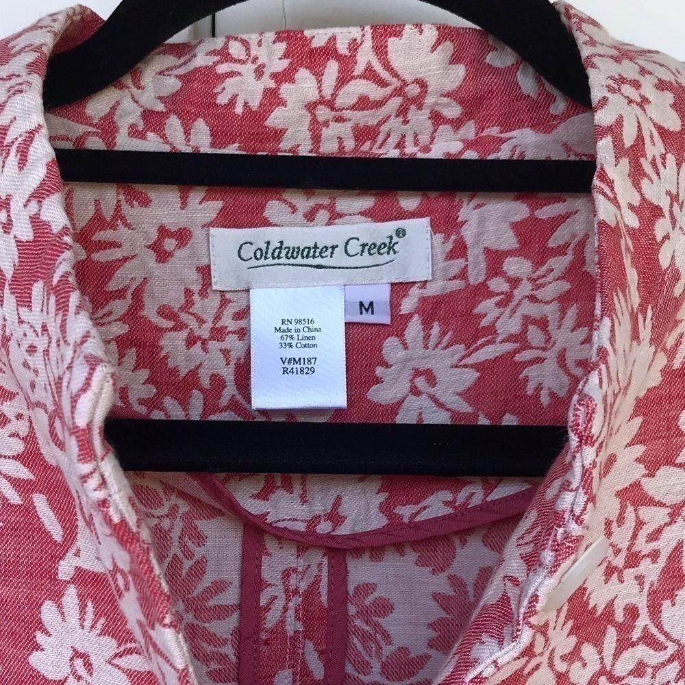 Coldwater Creek Linen Blend Light Blazer Size M - Picture 3 of 4